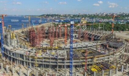Покраску стадиона «Нижний Новгород» завершат к ноябрю