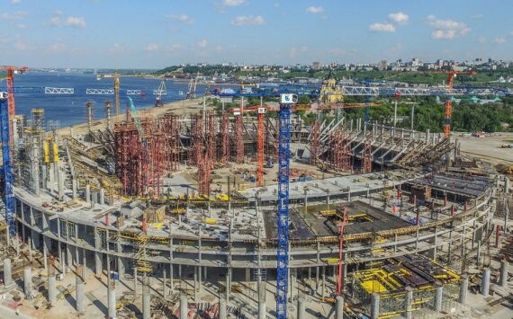Покраску стадиона «Нижний Новгород» завершат к ноябрю